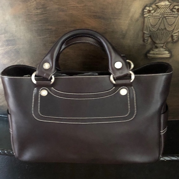 Auth✅Céline Leather Boogie bag❤️ Dark espresso Brown💝 - Picture 7 of 9